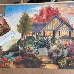 Big Ben 1000 pc puzzle Oceanside Retreat euc